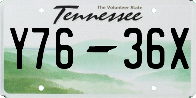 TN license plate Y7636X