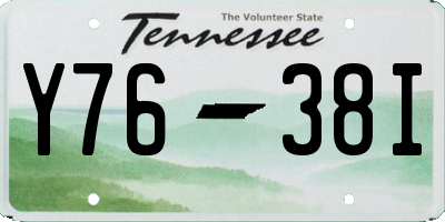 TN license plate Y7638I