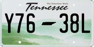 TN license plate Y7638L