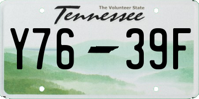 TN license plate Y7639F