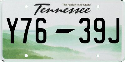 TN license plate Y7639J