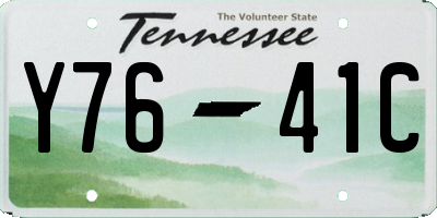 TN license plate Y7641C