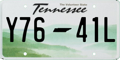TN license plate Y7641L
