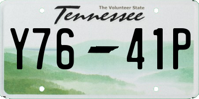 TN license plate Y7641P