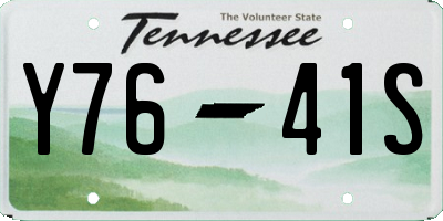 TN license plate Y7641S