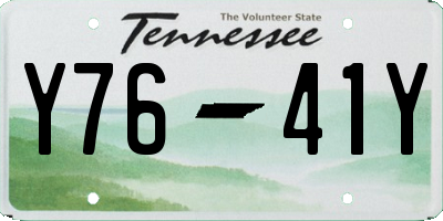 TN license plate Y7641Y