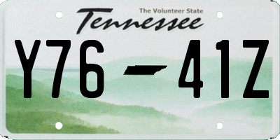 TN license plate Y7641Z