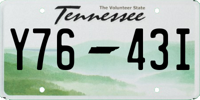 TN license plate Y7643I