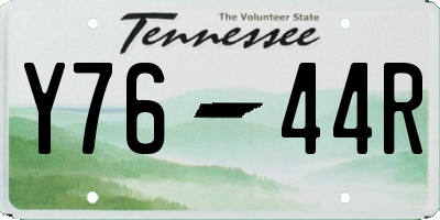 TN license plate Y7644R