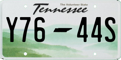 TN license plate Y7644S