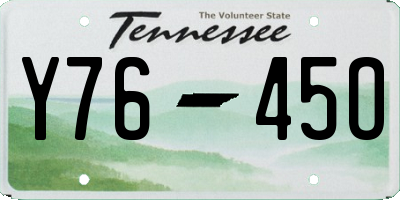 TN license plate Y7645O