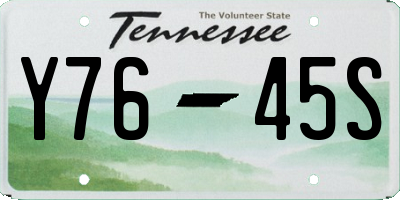 TN license plate Y7645S