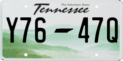 TN license plate Y7647Q