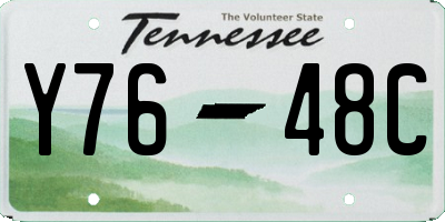 TN license plate Y7648C