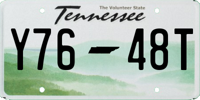 TN license plate Y7648T