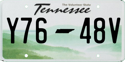 TN license plate Y7648V