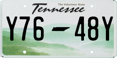 TN license plate Y7648Y