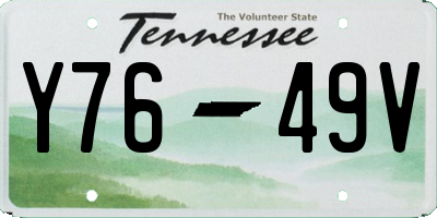 TN license plate Y7649V