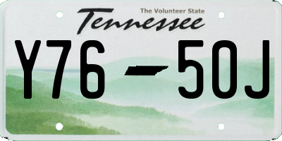 TN license plate Y7650J