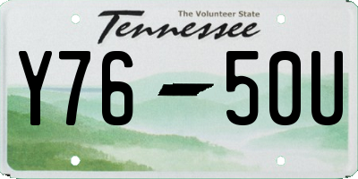 TN license plate Y7650U