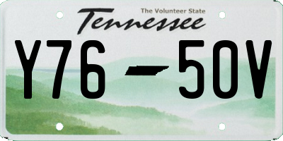 TN license plate Y7650V