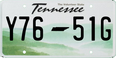 TN license plate Y7651G