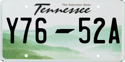 TN license plate Y7652A