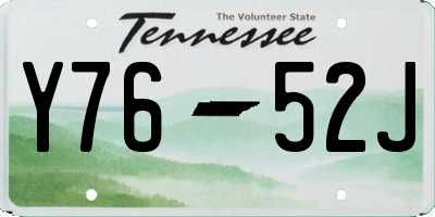 TN license plate Y7652J