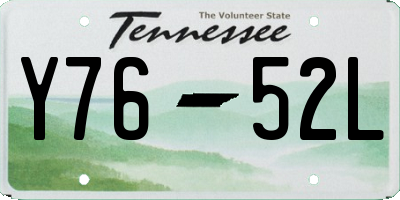 TN license plate Y7652L