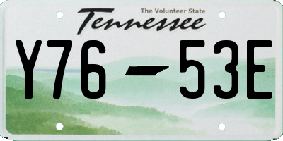 TN license plate Y7653E