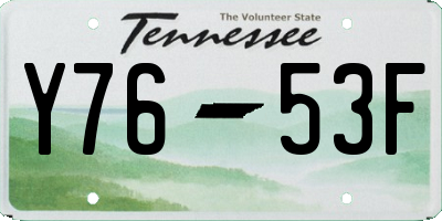 TN license plate Y7653F