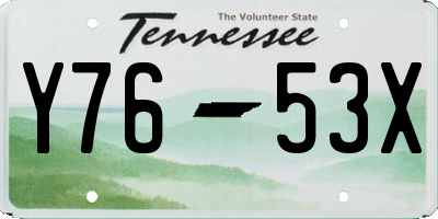 TN license plate Y7653X