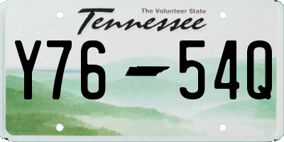 TN license plate Y7654Q