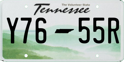 TN license plate Y7655R
