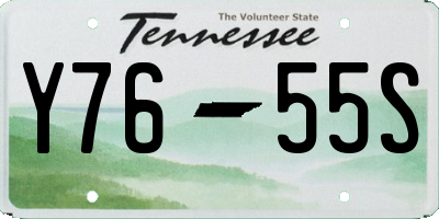 TN license plate Y7655S
