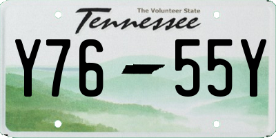 TN license plate Y7655Y