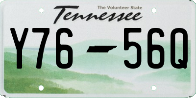TN license plate Y7656Q