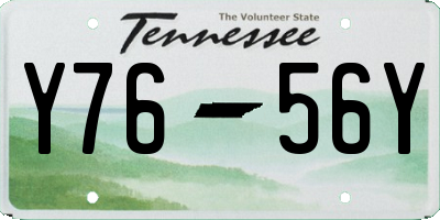 TN license plate Y7656Y