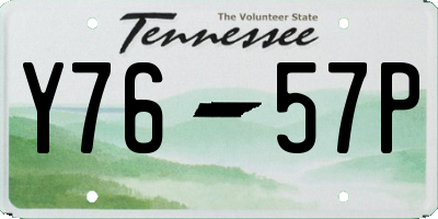 TN license plate Y7657P