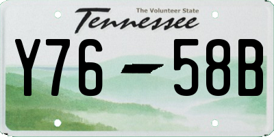 TN license plate Y7658B