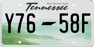 TN license plate Y7658F