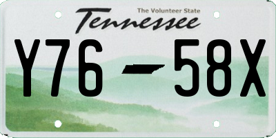 TN license plate Y7658X