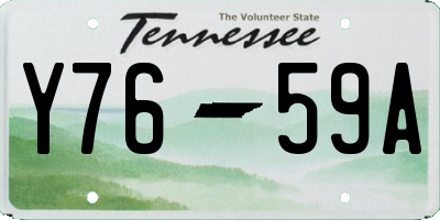 TN license plate Y7659A