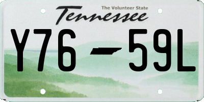 TN license plate Y7659L