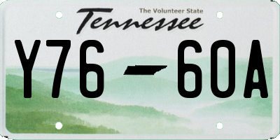 TN license plate Y7660A