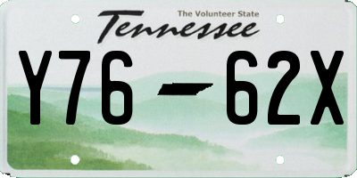 TN license plate Y7662X