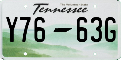 TN license plate Y7663G