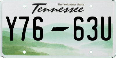 TN license plate Y7663U