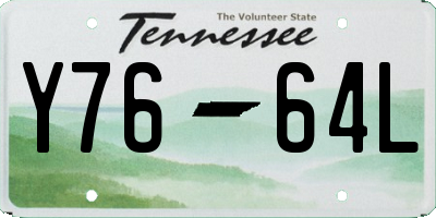 TN license plate Y7664L