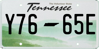 TN license plate Y7665E